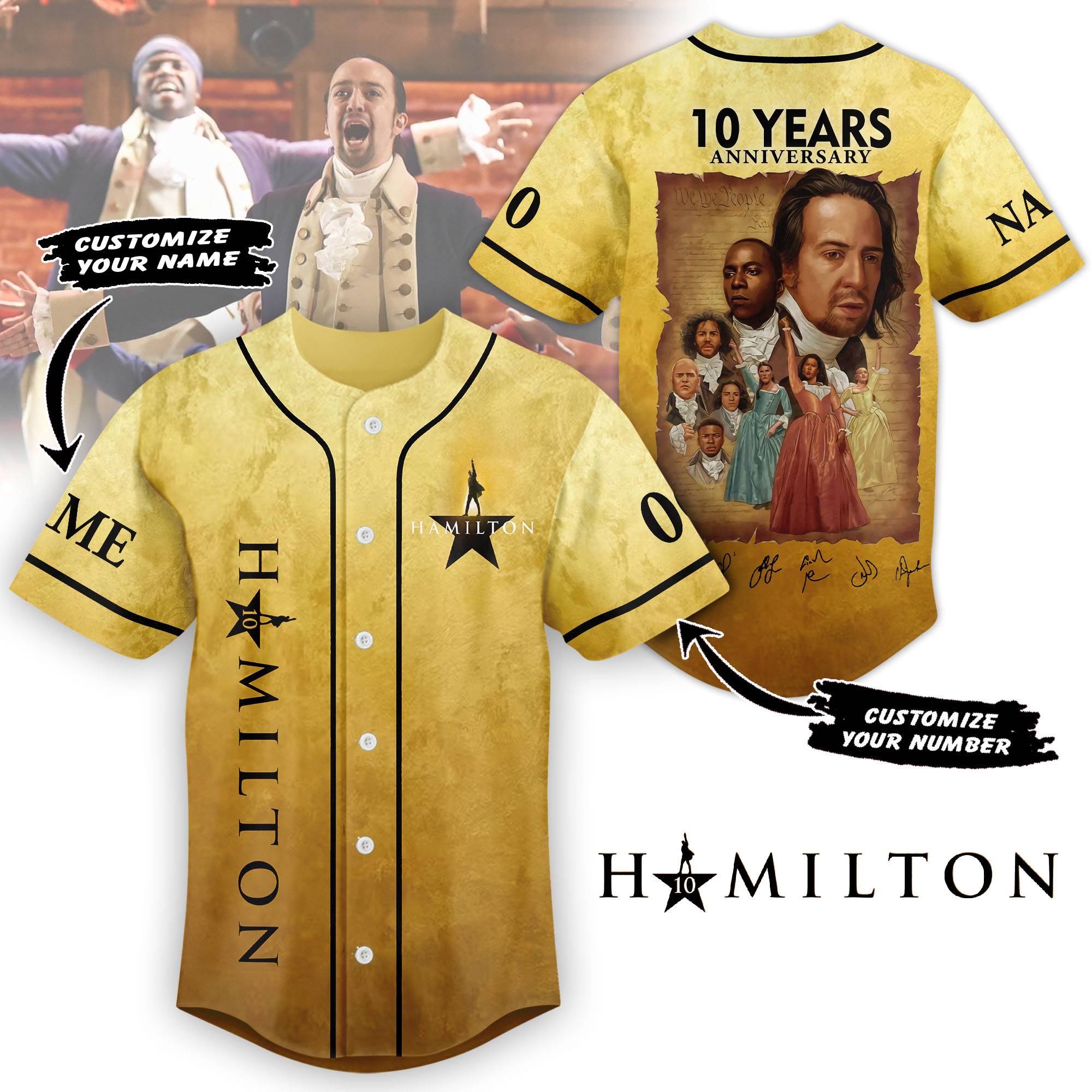 Hamilton Music Personalized Baseball Jersey For Fans