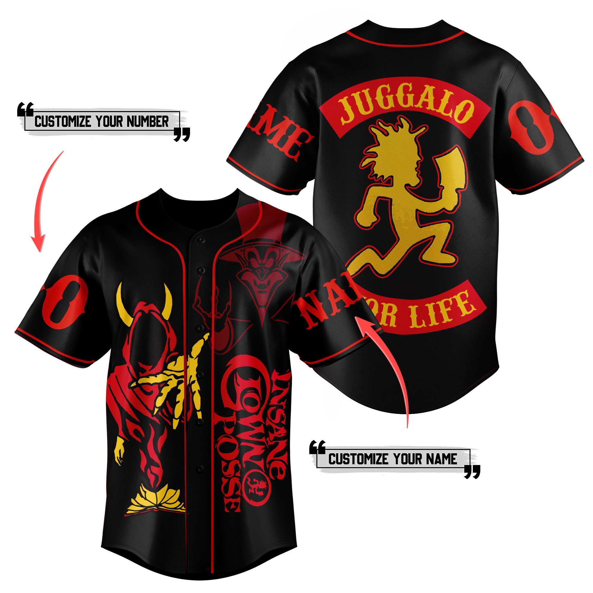 Insane Clown Posse Baseball Jersey For Fans