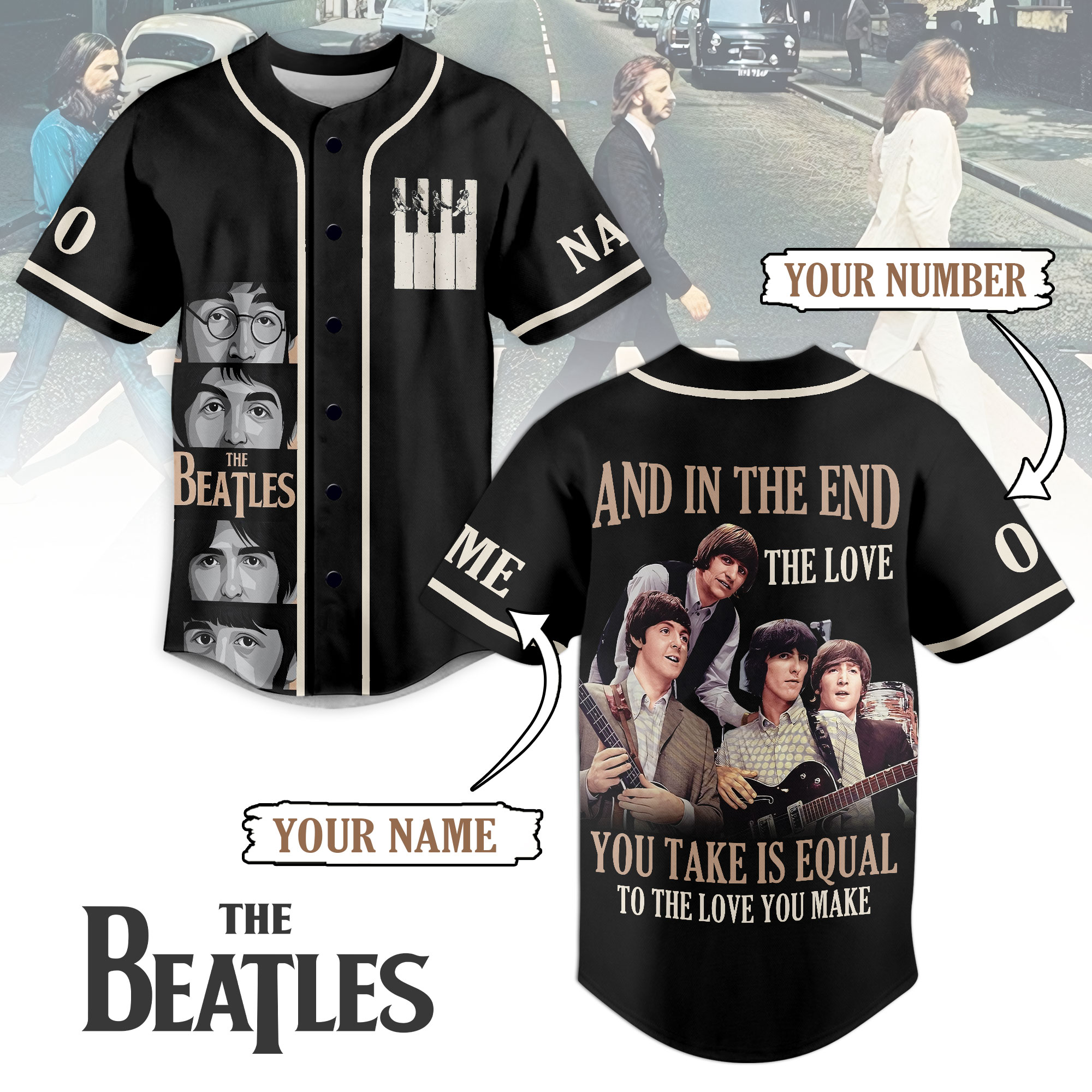 The Beatles Music Personalized Baseball Jersey For Fans