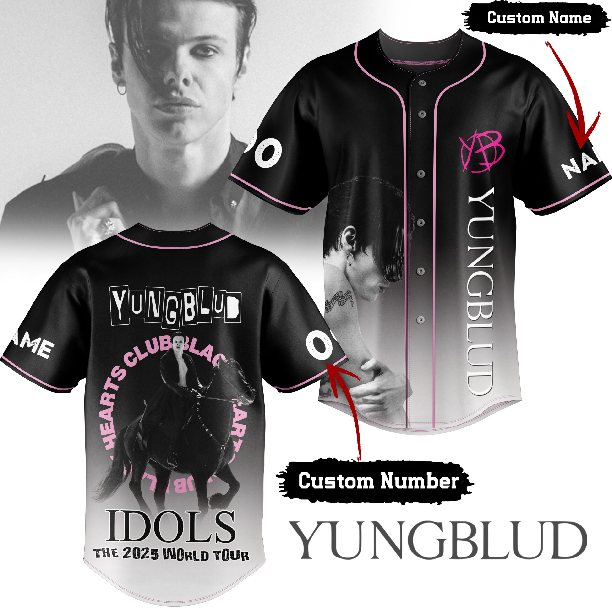 Yungblud Music Personalized Baseball Jersey For Fans