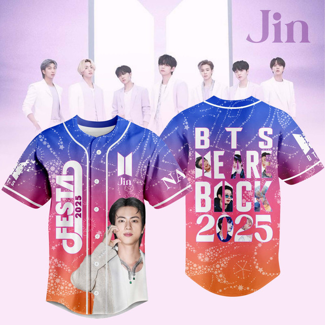 Bts Jin Music Personalized Baseball Jersey For Fans