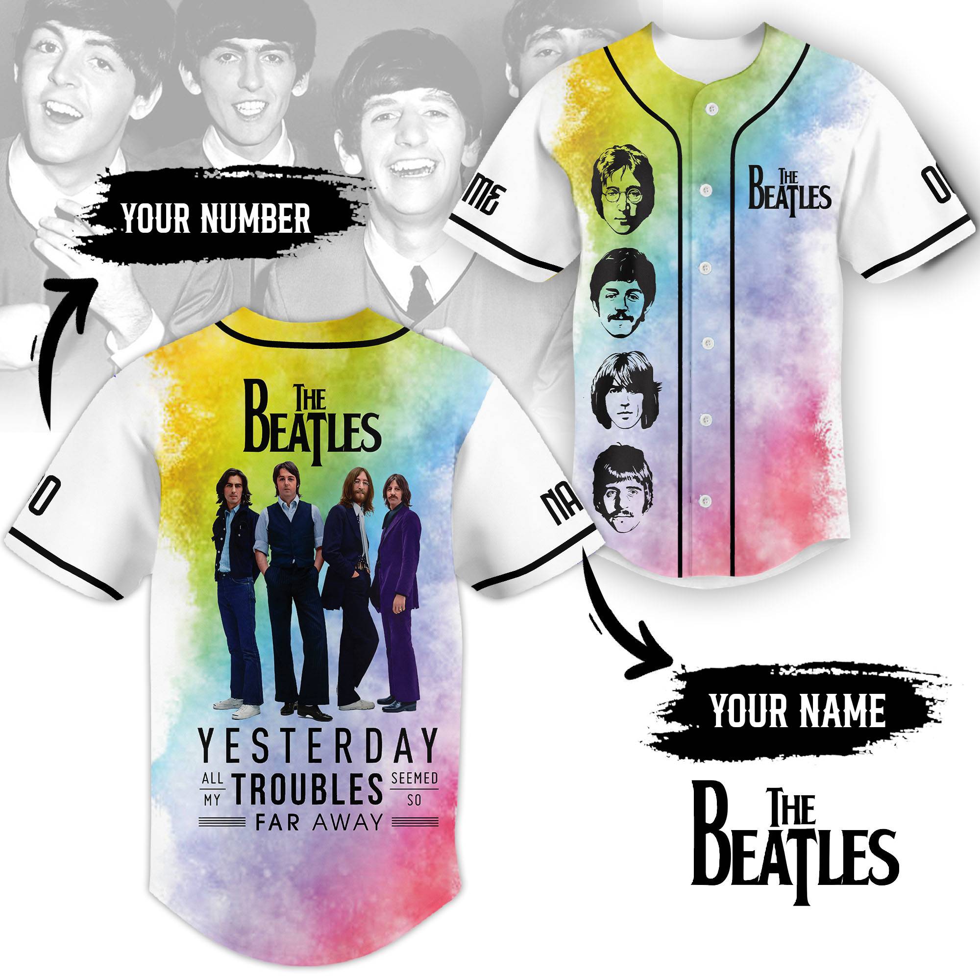 The Beatles Music Personalized Baseball Jersey For Fans