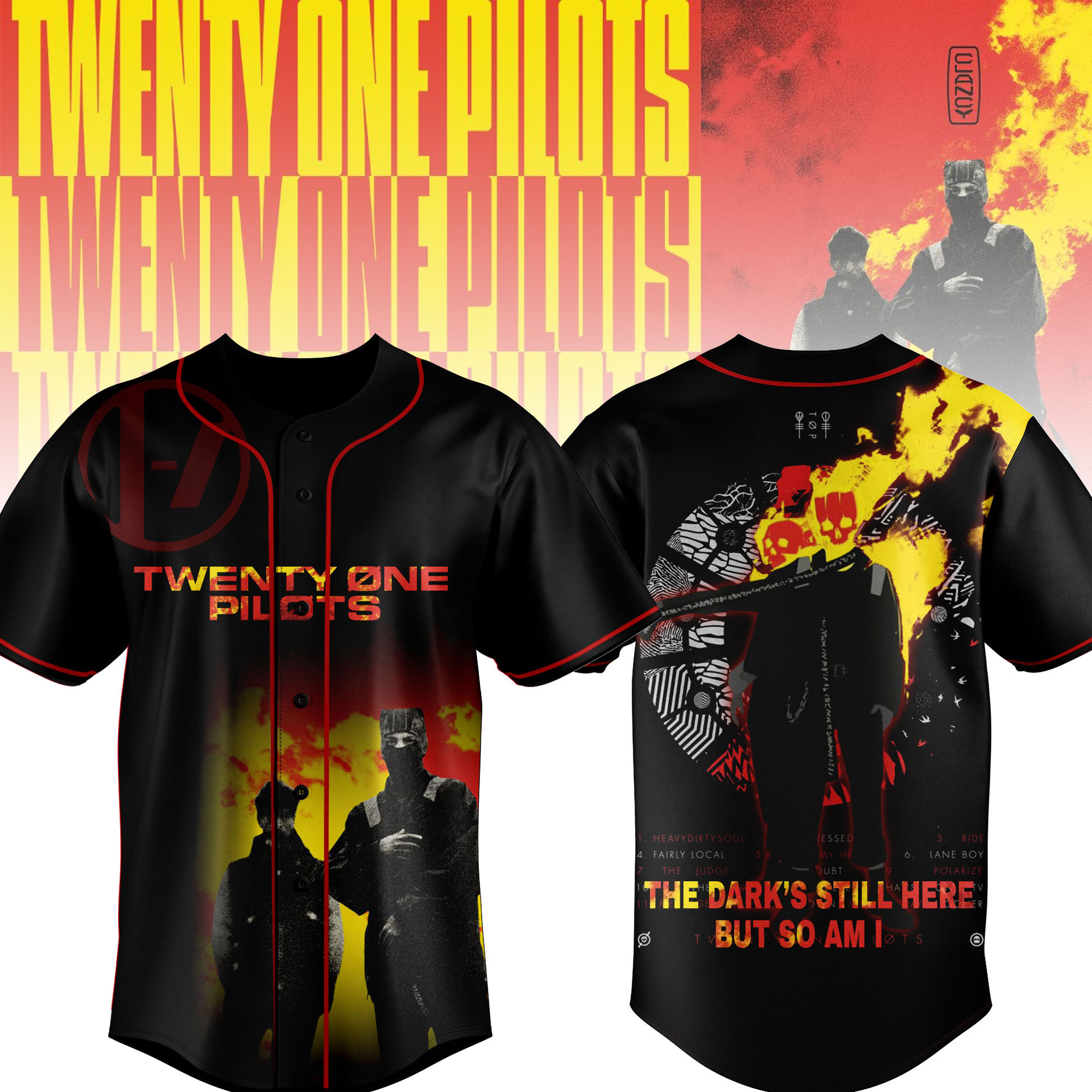 Twenty One Pilots Music Personalized Baseball Jersey For Fan
