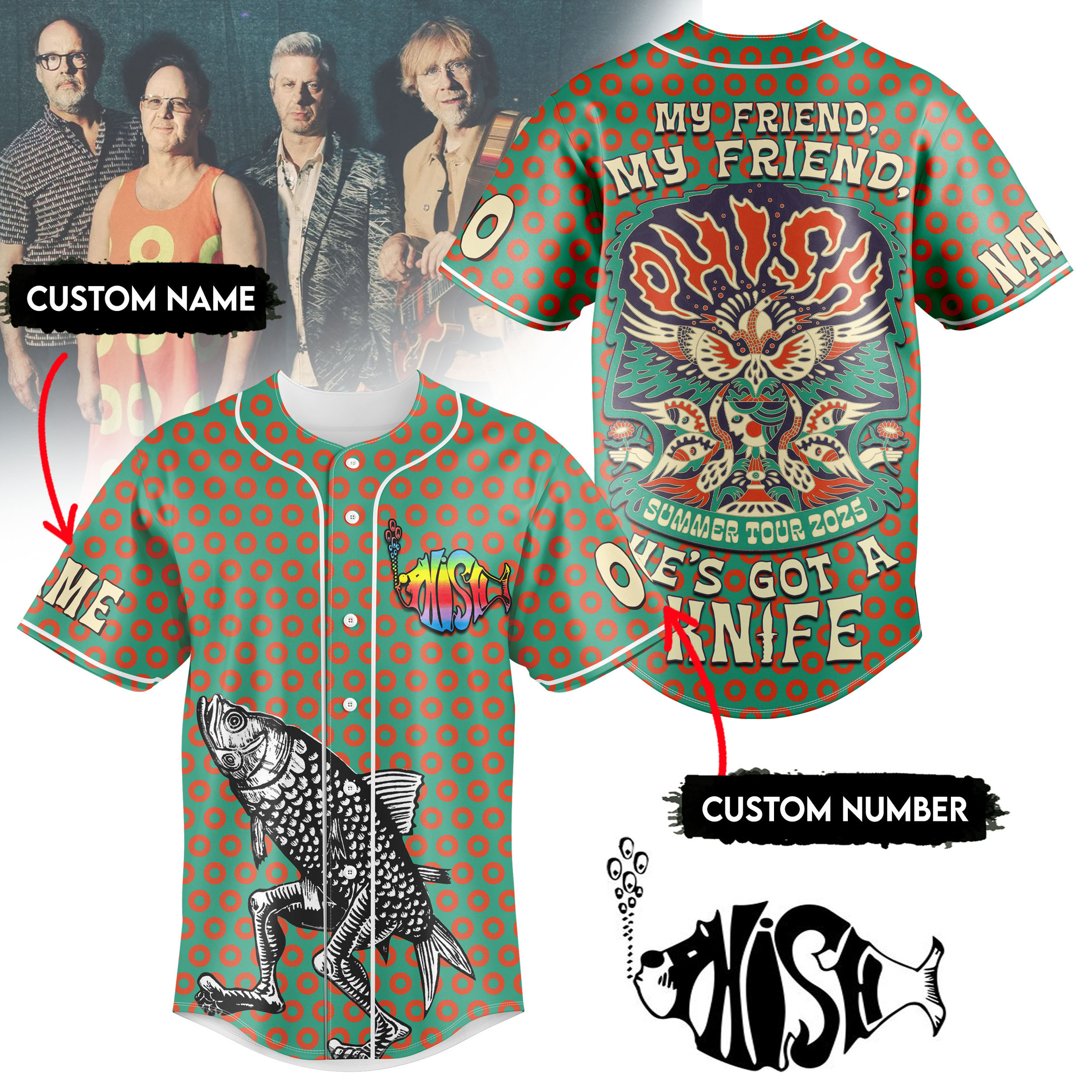 Phish Music Personalized Baseball Jersey For Fan