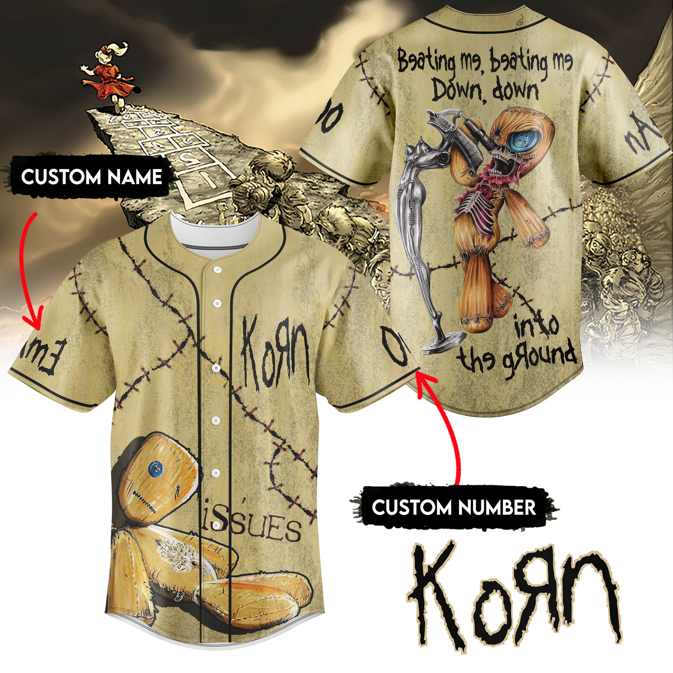 Korn Music Personalized Baseball Jersey For Fan