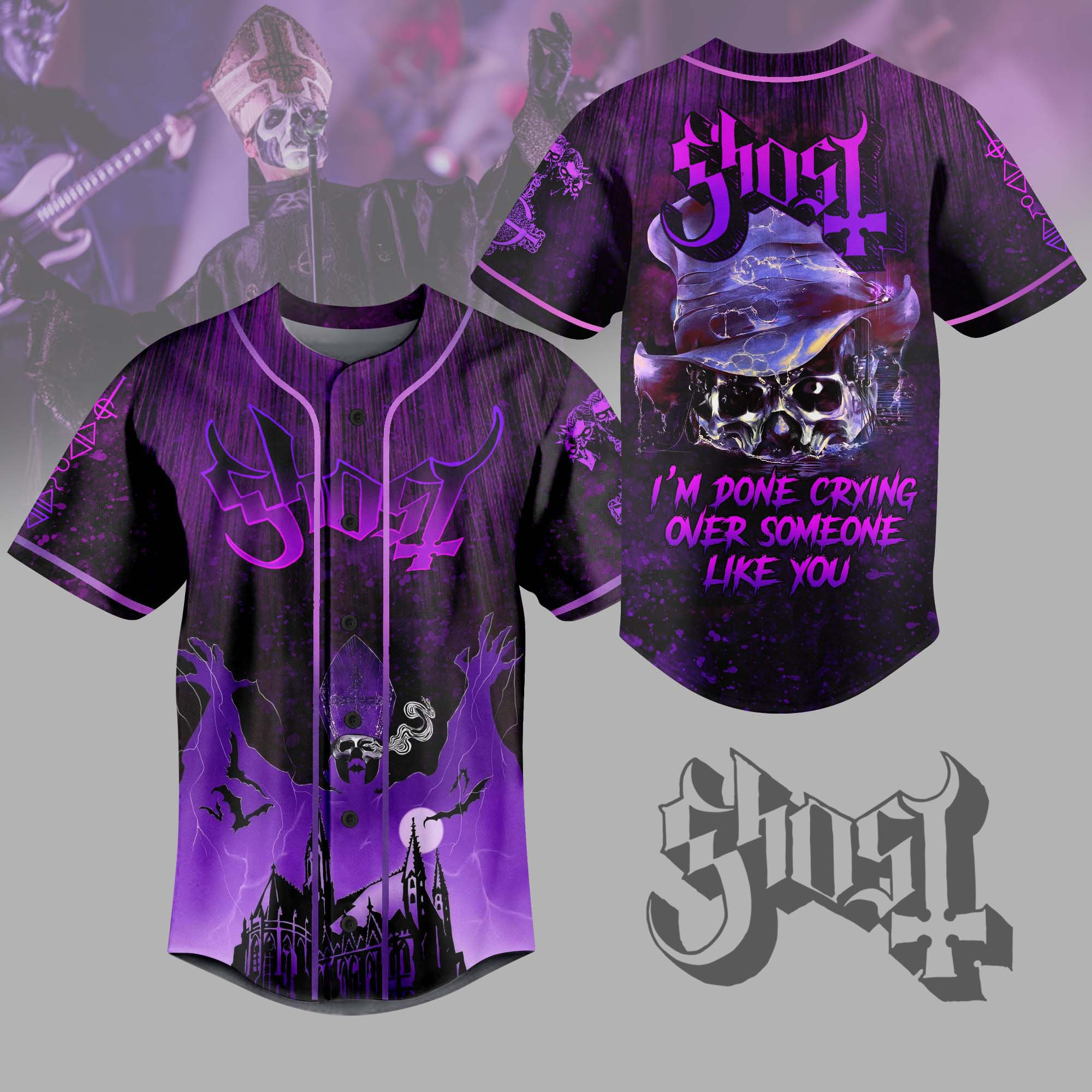 Ghost Music Band Personalized Baseball Jersey For Fan