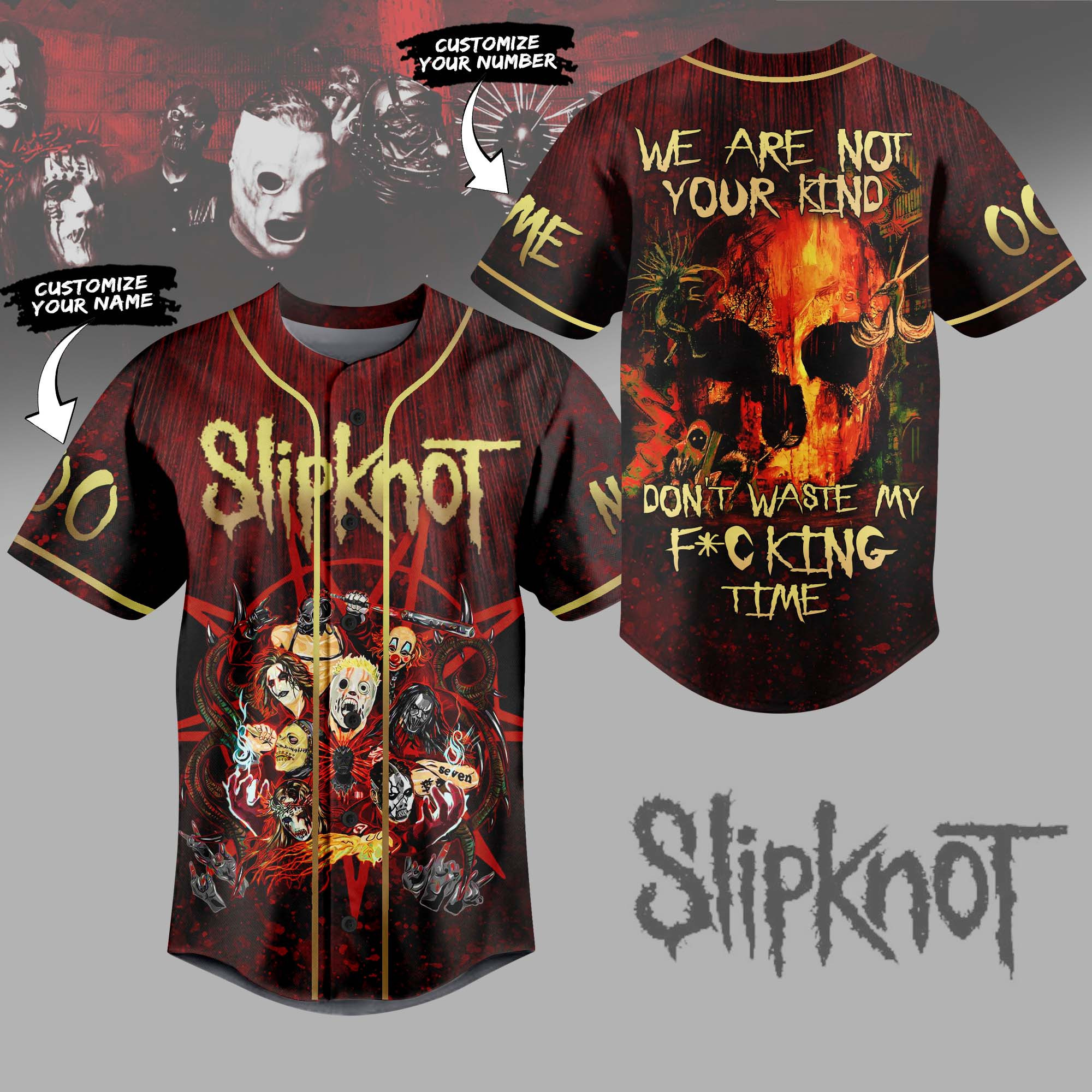 Slipknot Music Personalized Baseball Jersey For Fan