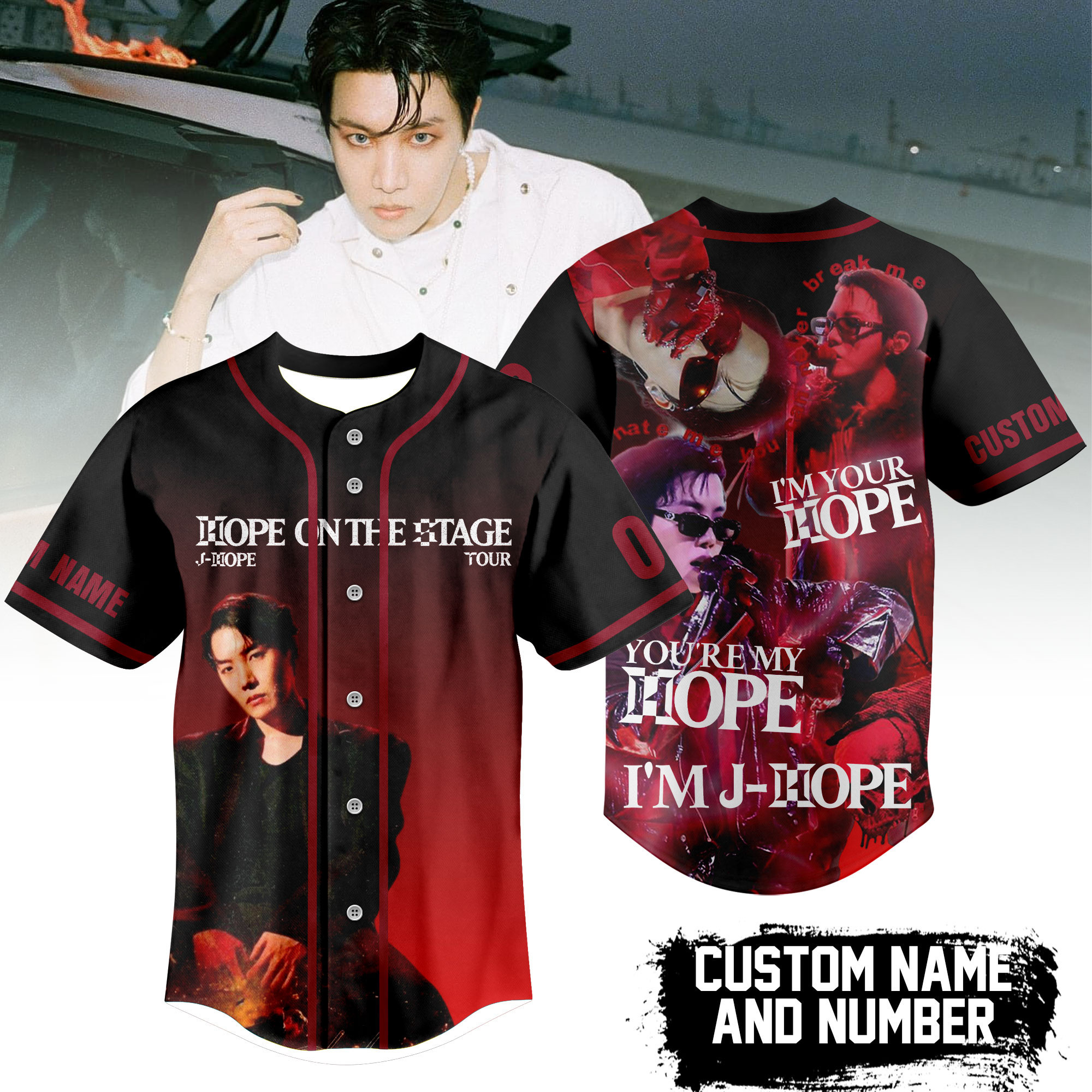 J-Hope Music Personalized Baseball Jersey For Fan