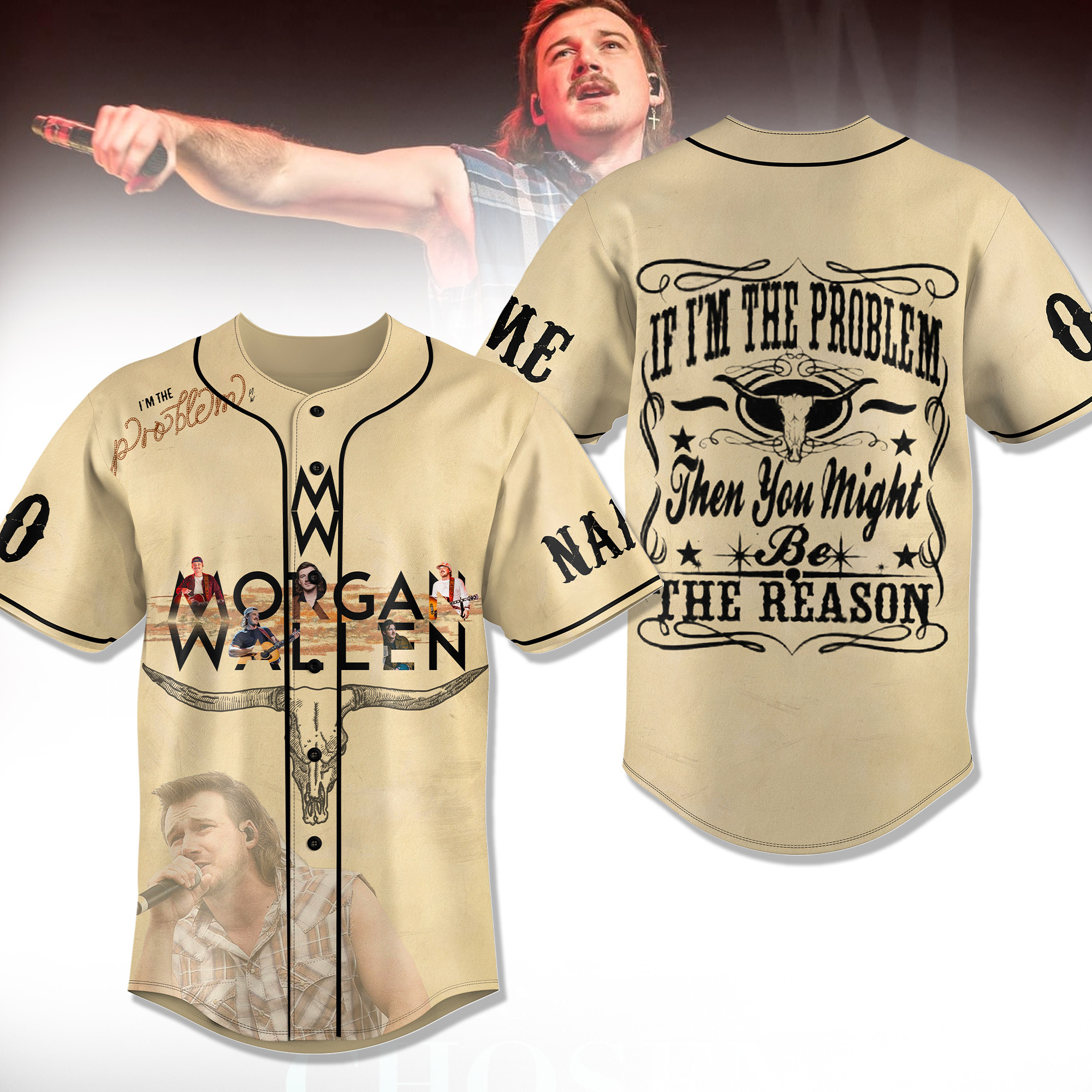 Morgan Wallen Music Personalized Baseball Jersey For Fan