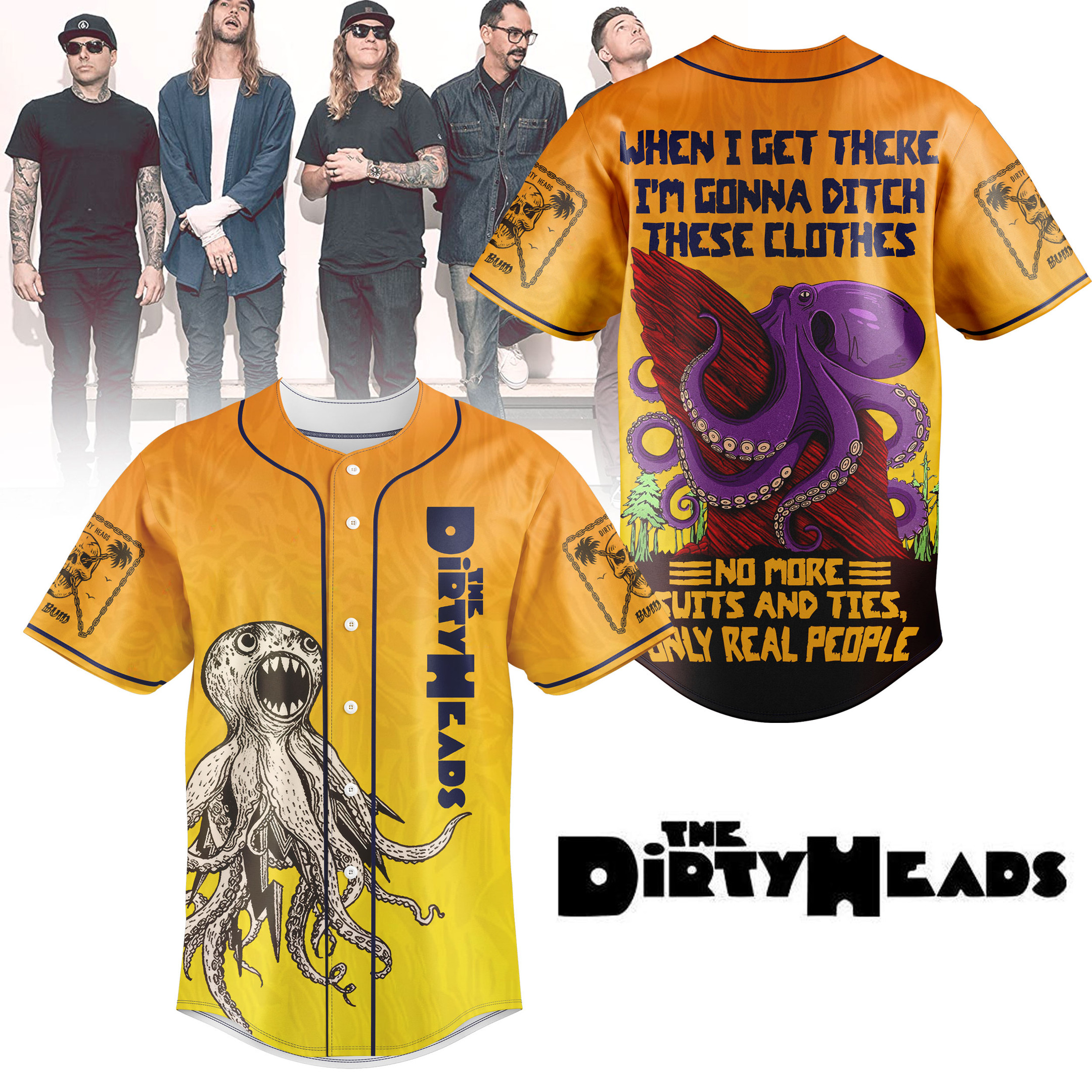 The Dirty Heads Music Personalized Baseball Jersey For Fan