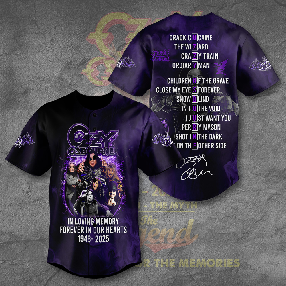 Ozzy Osbourne Baseball Jersey