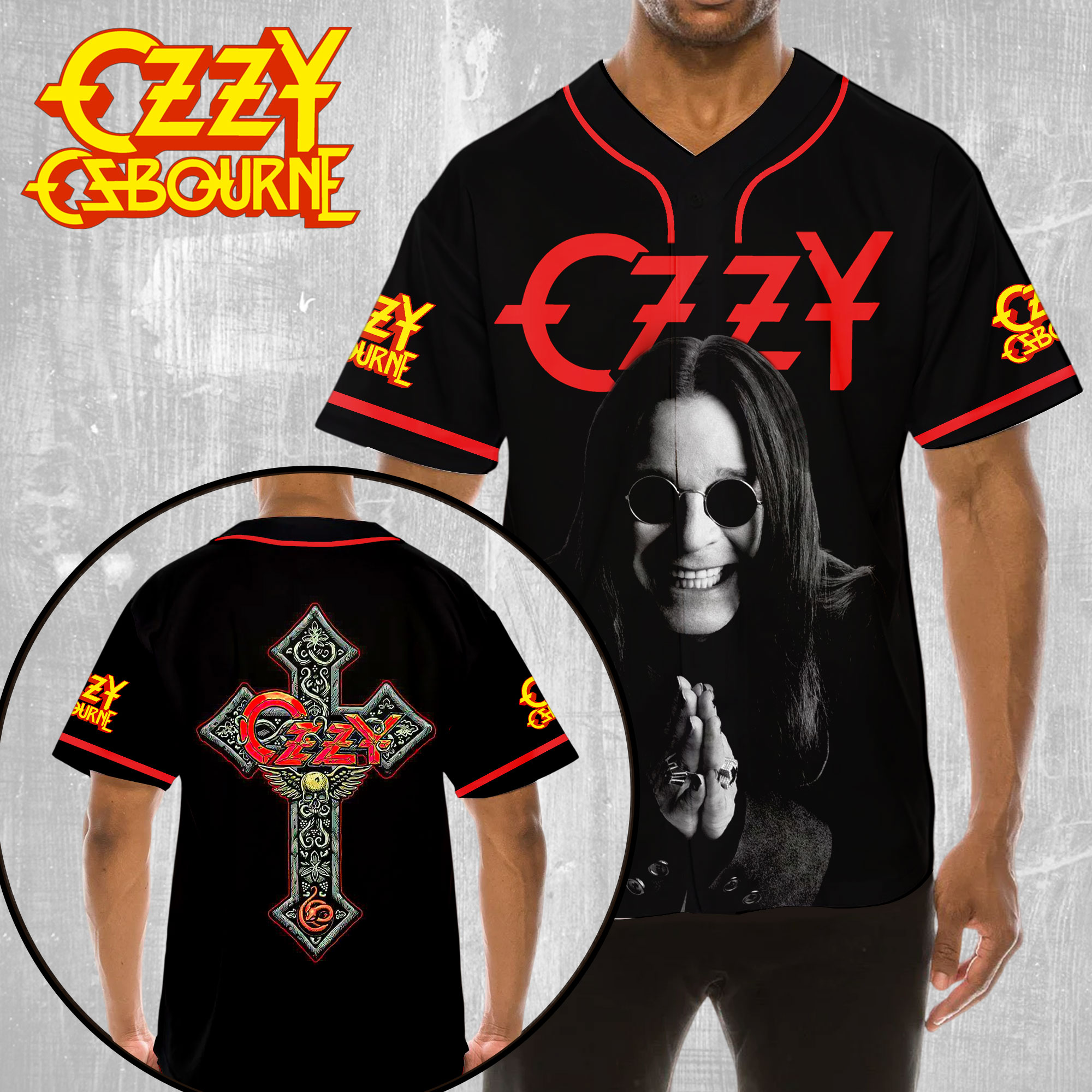 Ozzy Osbourne Baseball Jersey
