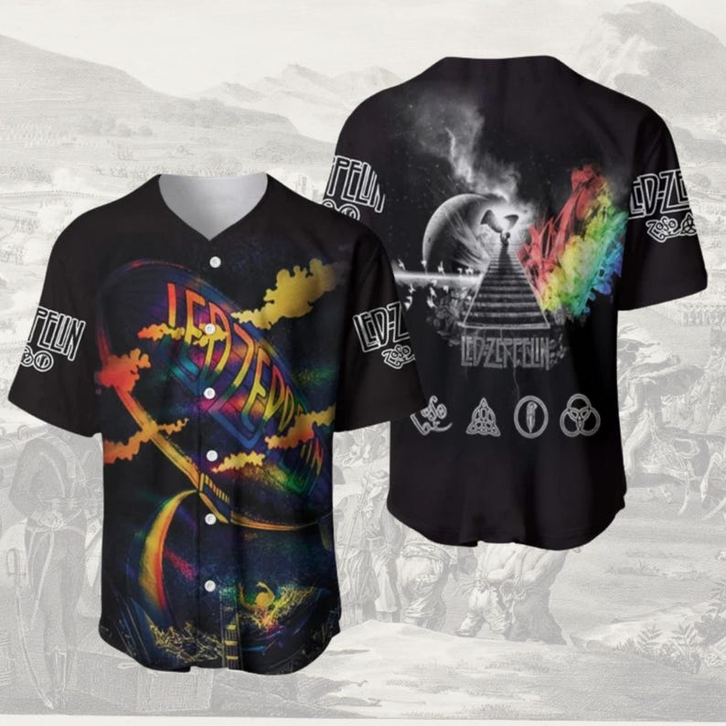 Led_Zeppelin Baseball Jersey  Vintage Rock Band Shirt For Music_Fans
