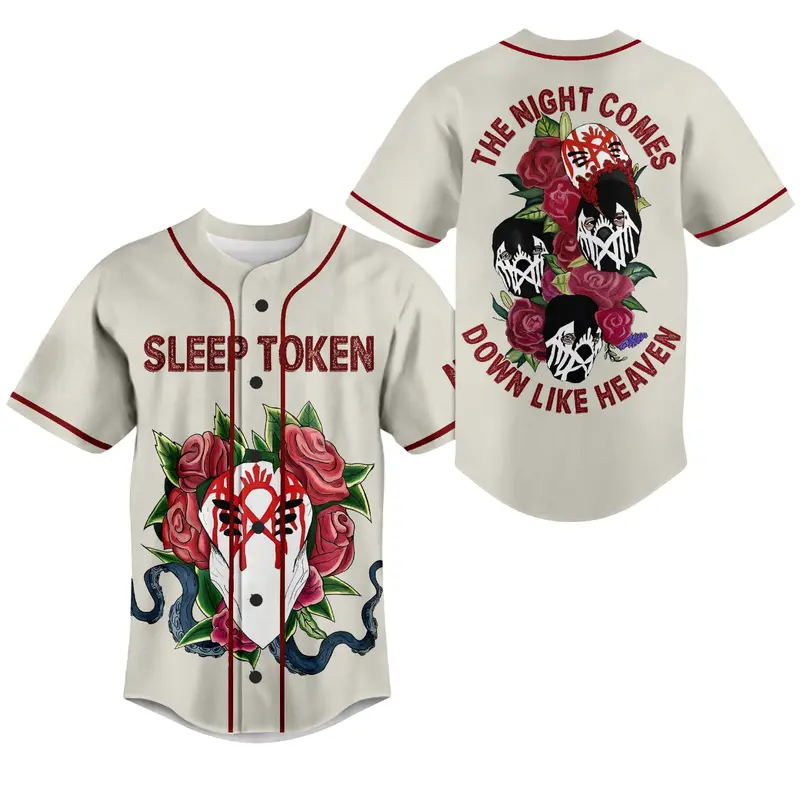 The Night Comes Down Like Heaven Baseball Jersey For Sleep Token Followers Shirt