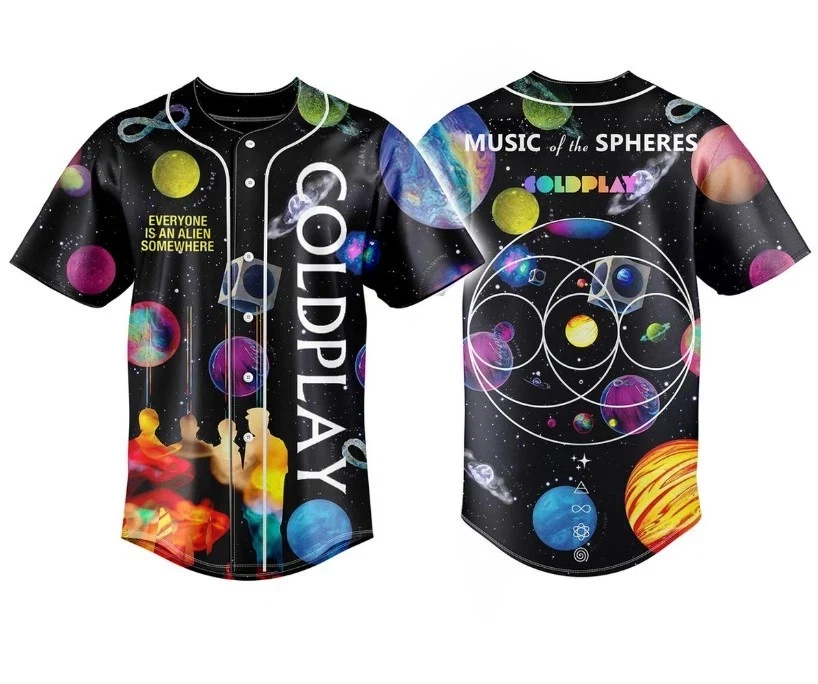 Coldplay Everyone Is An Alien Somewhere Baseball Jersey