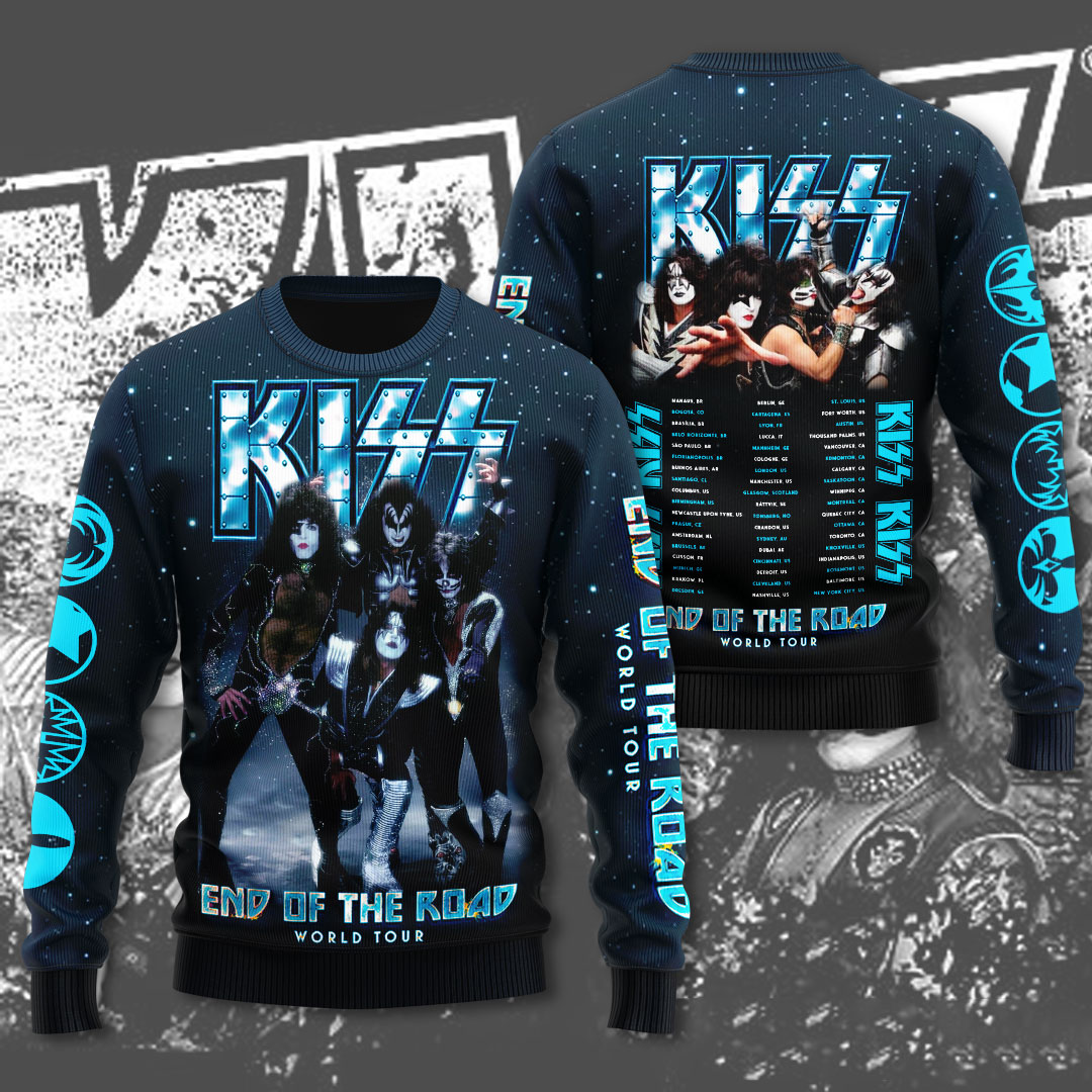 Kiss End Of The Road MenS 3D Sweatshirt Winter Tour