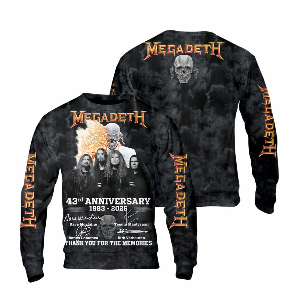 Megadeth 1983-2026 43Rd Anniversary Sweatshirt