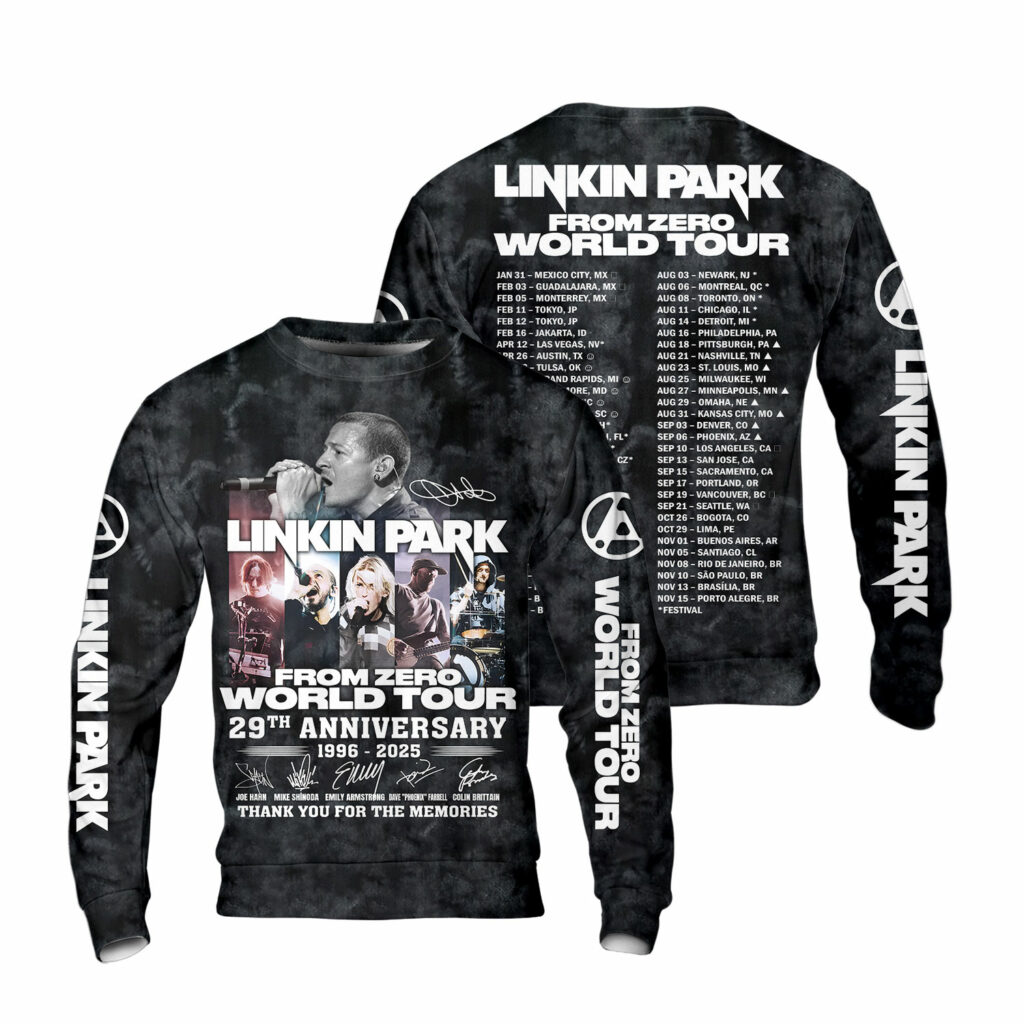 Linkin Park Fromzero World Tour 2025 Sweatshirt Black