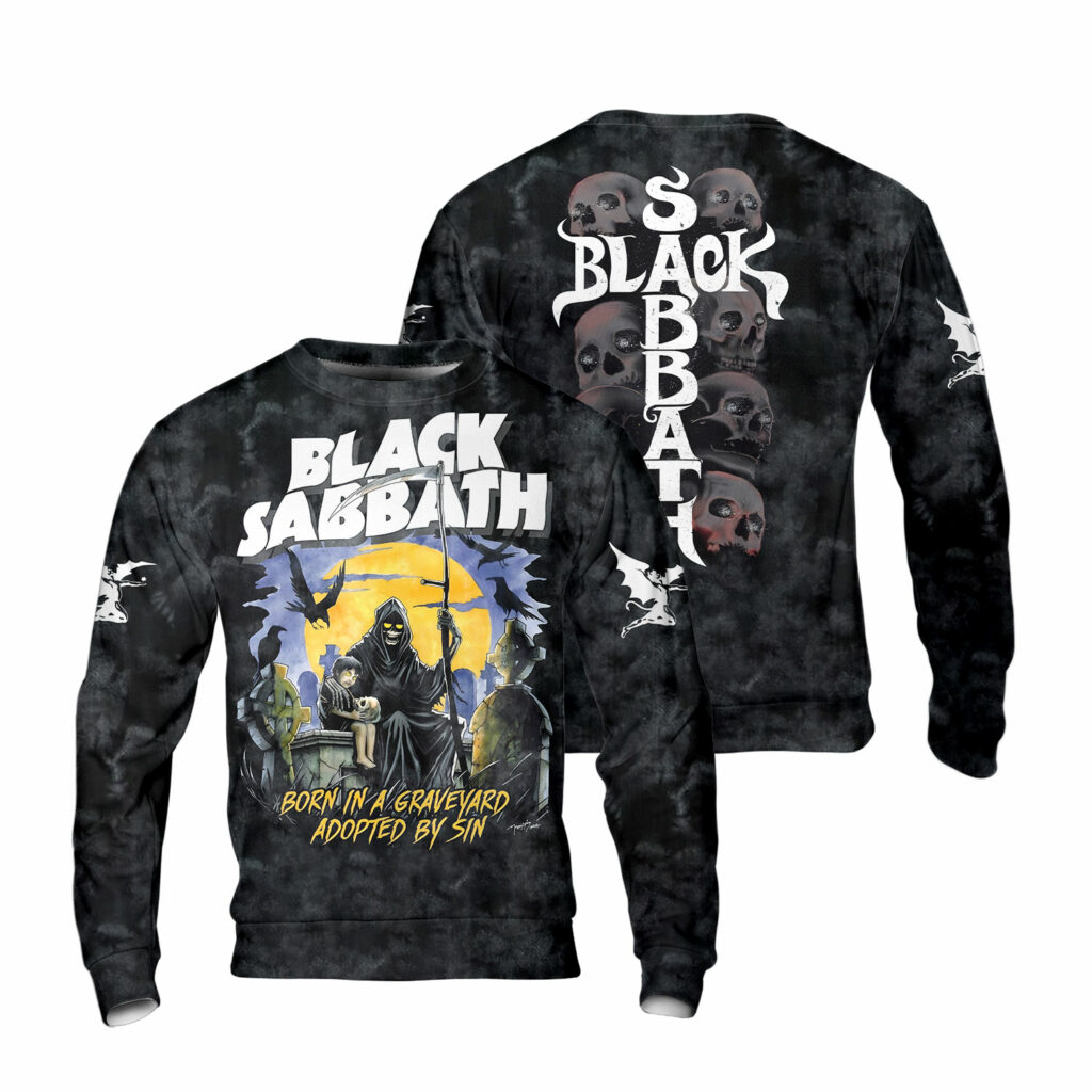 Black Sabbath Born In A Graveyard Adopted Sweatshirt