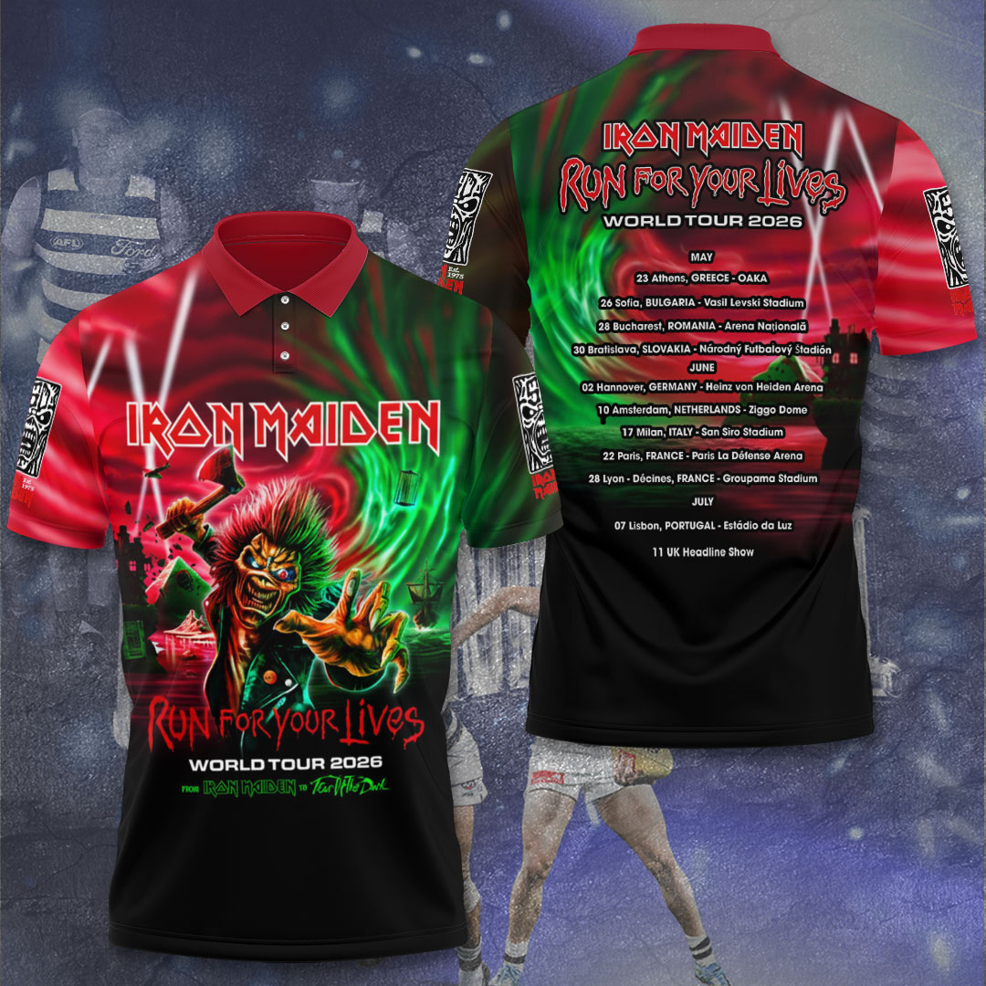 Iron Maiden Tour 2026 Book Of Souls Polo Shirt