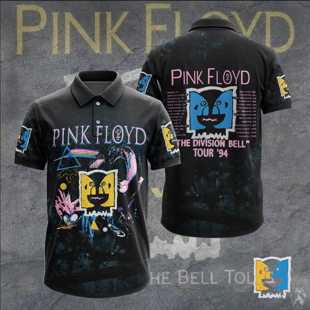 Pink Floyd Bell Tour 1994 Polo Shirt Retro Live Version