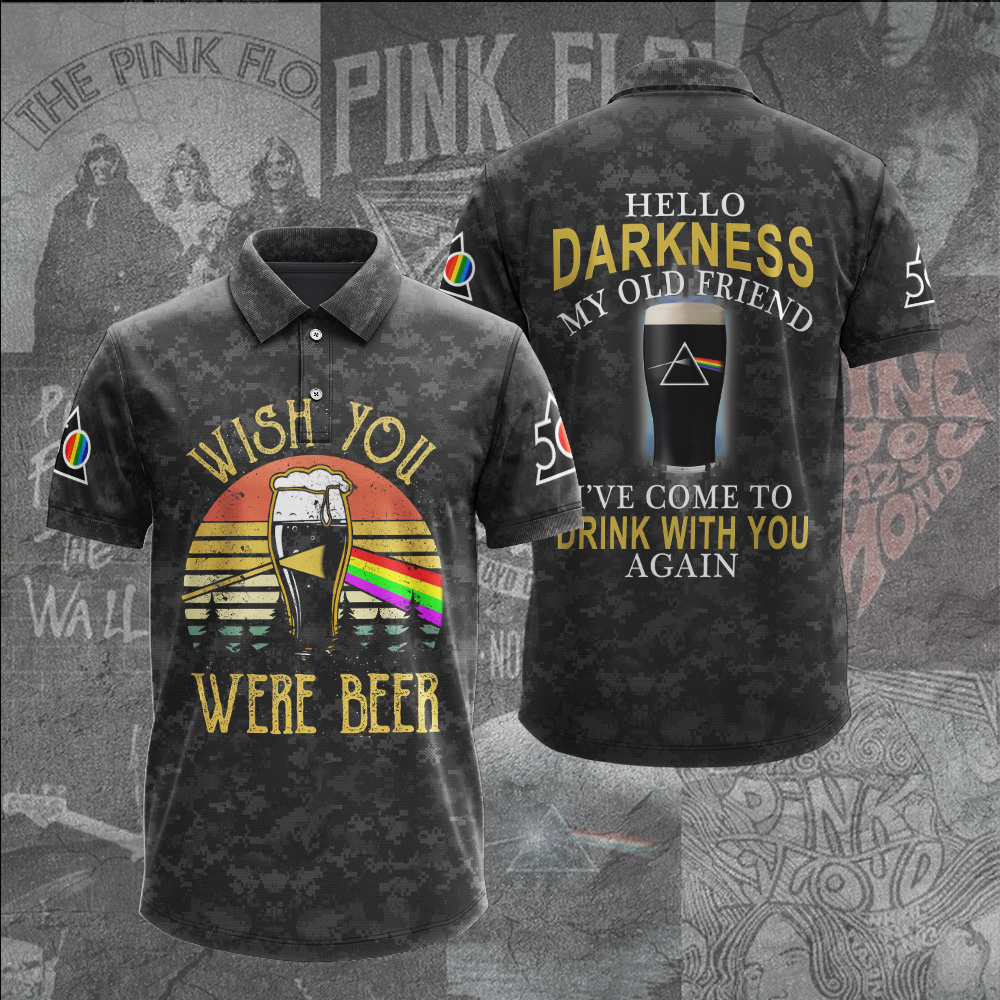 Pink Floyd Beer Parody Polo Shirt Wish You Were Beer