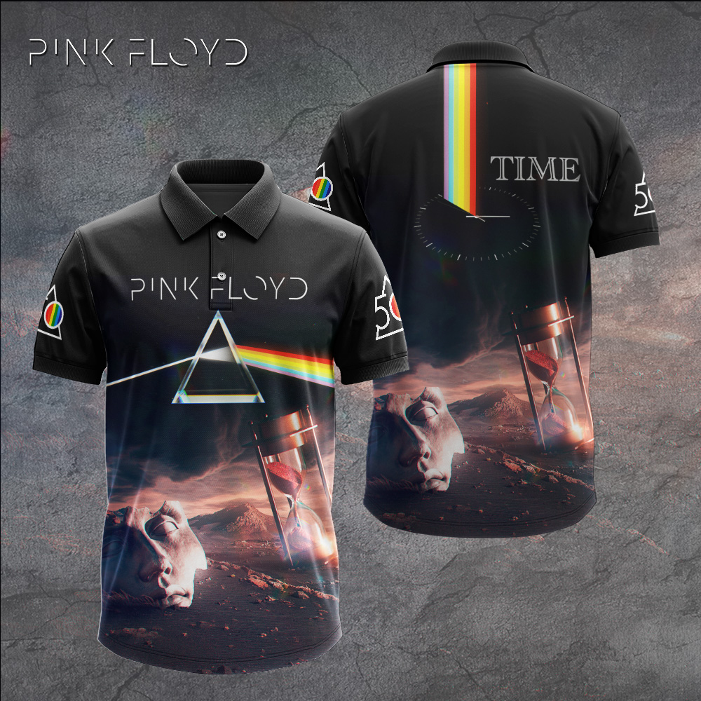 Pink Floyd Space Time Polo Shirt Astronaut Prism