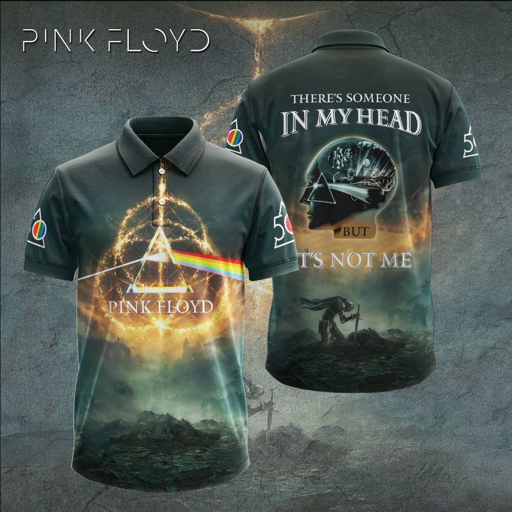 Pink Floyd Fire Prism Polo Shirt ItS Not Me Collection