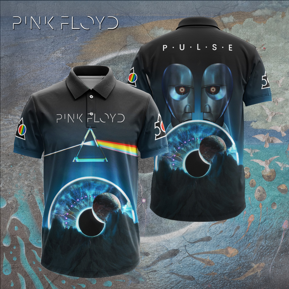 Pink Floyd Pulse Eye Polo Shirt Galaxy 2025 Tour