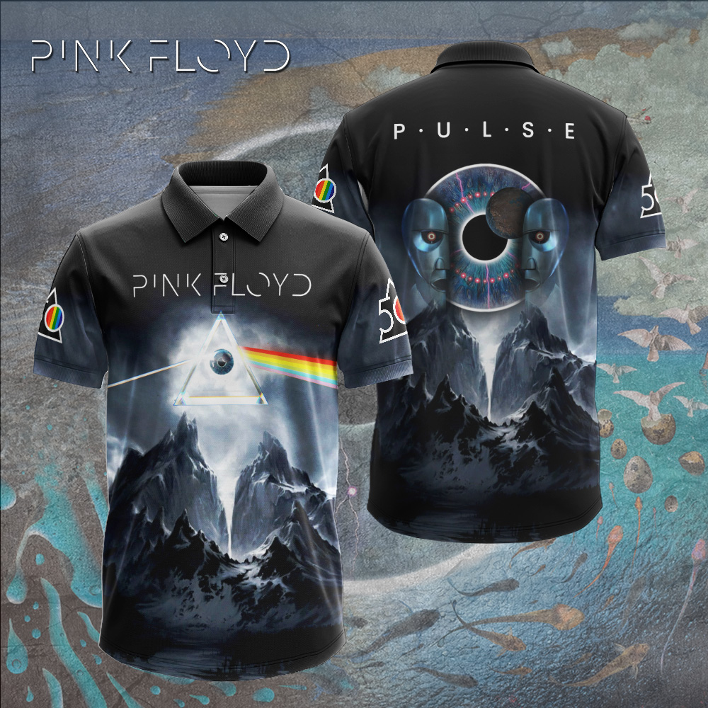 Pink Floyd Pulse Vision Polo Shirt Laser Beam Tour