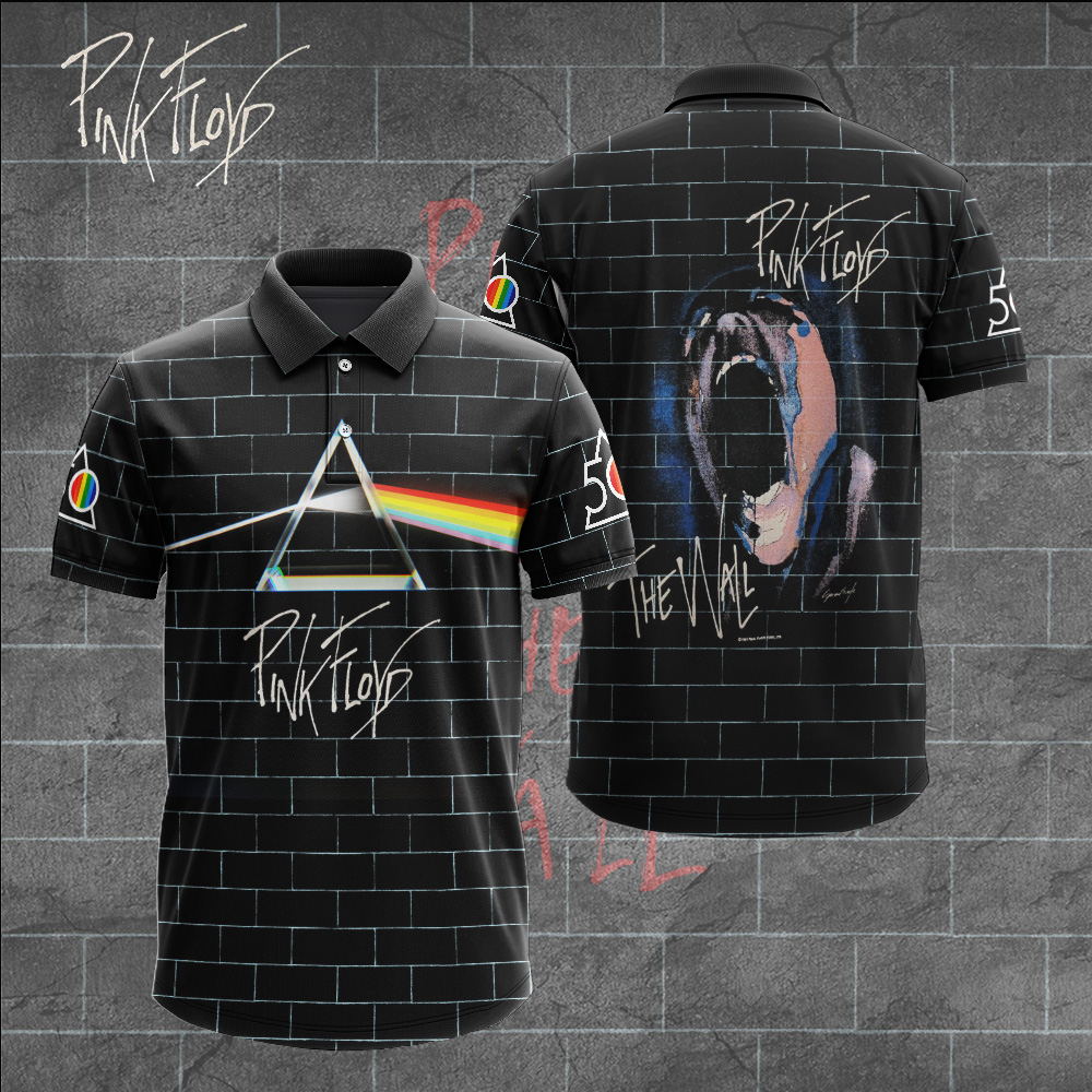 Pink Floyd Brick Prism Polo Shirt The Wall Remix