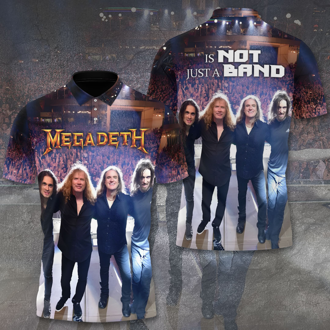 Megadeth Members Live Polo Shirt