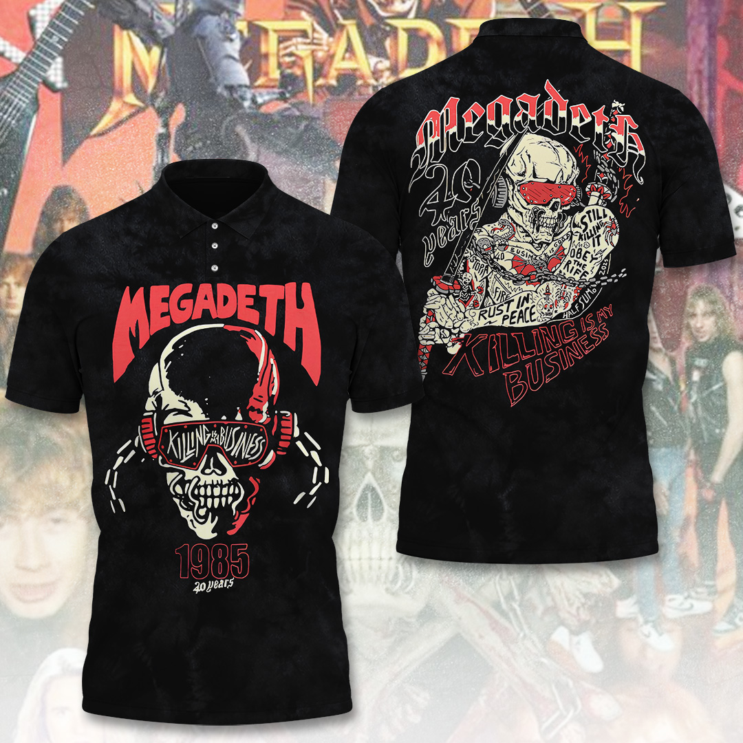 Megadeth Killing Is My Business 2026 Polo Shirt