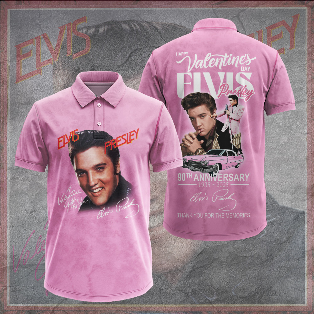 Elvis Presley Music Satellites Polo Shirt