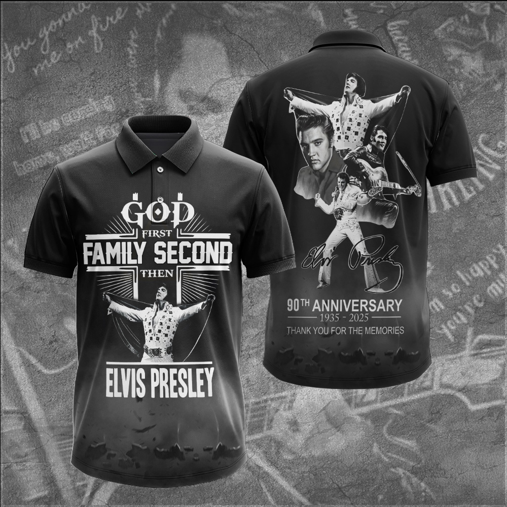 Elvis Presley Music Love Me Tender Polo Shirt