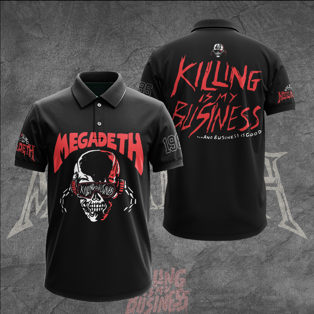 Megadeth Killing Is My Business Polo Shirt