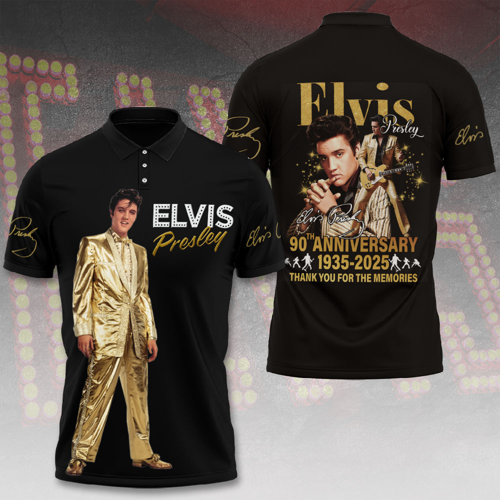 Elvis Presley Vintage Album Polo Shirt
