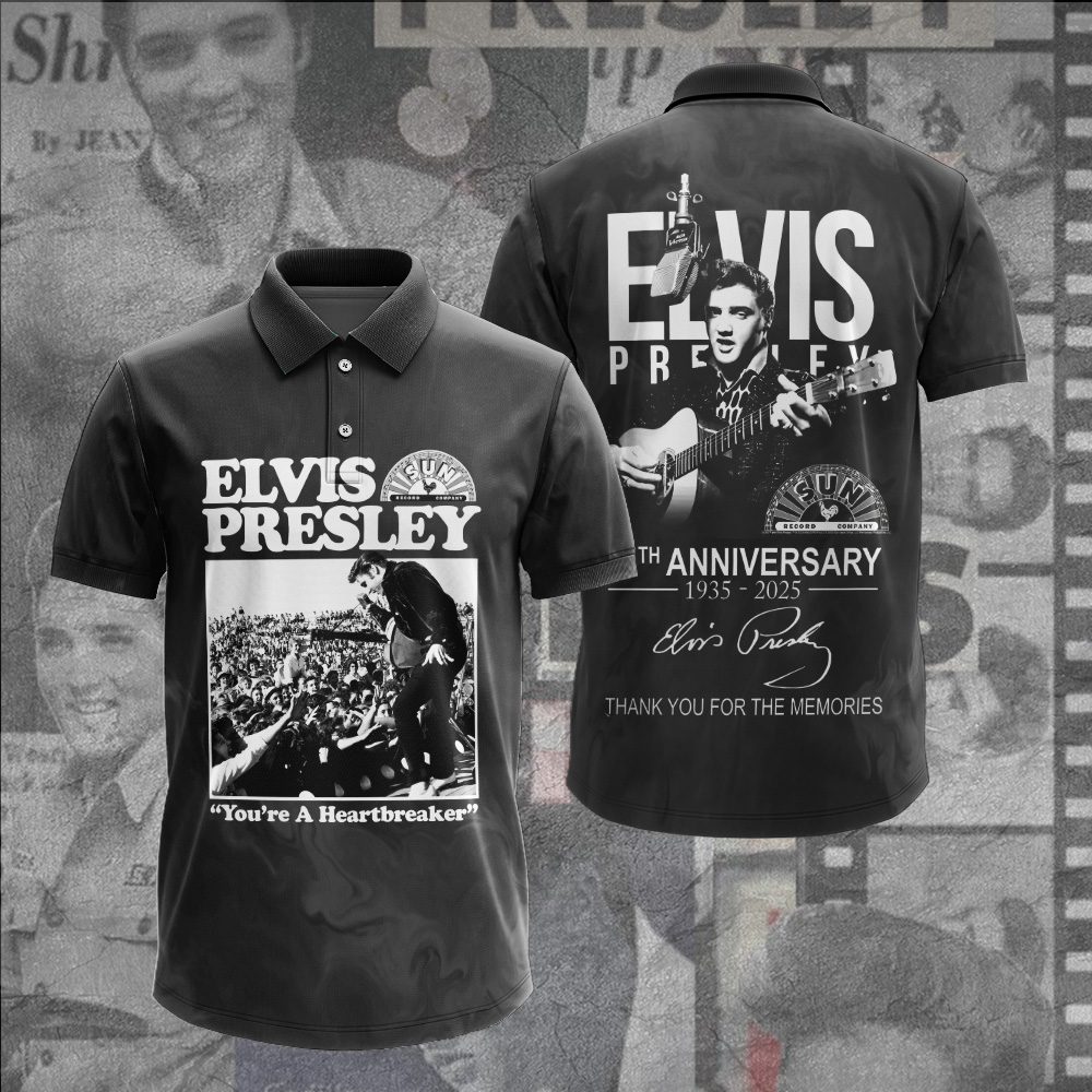 Elvis Presley Retro Fashion Polo Shirt