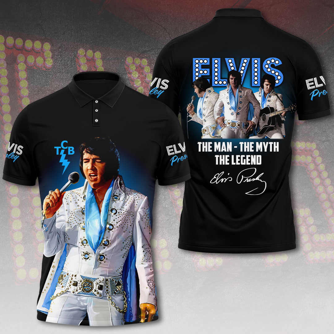 Elvis Presley Rock And Roll Suspicious Minds Polo Shirt