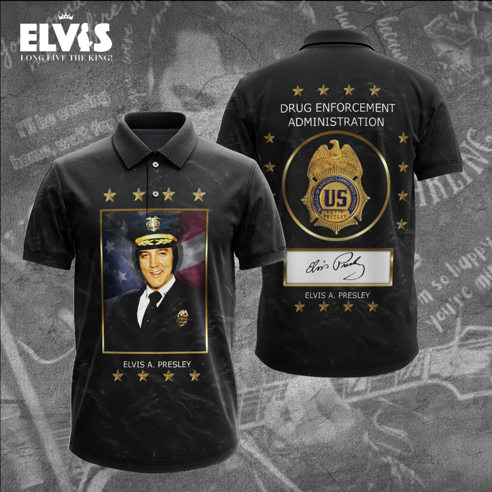 Elvis Presley Rock And Roll Gospel Singing Polo Shirt
