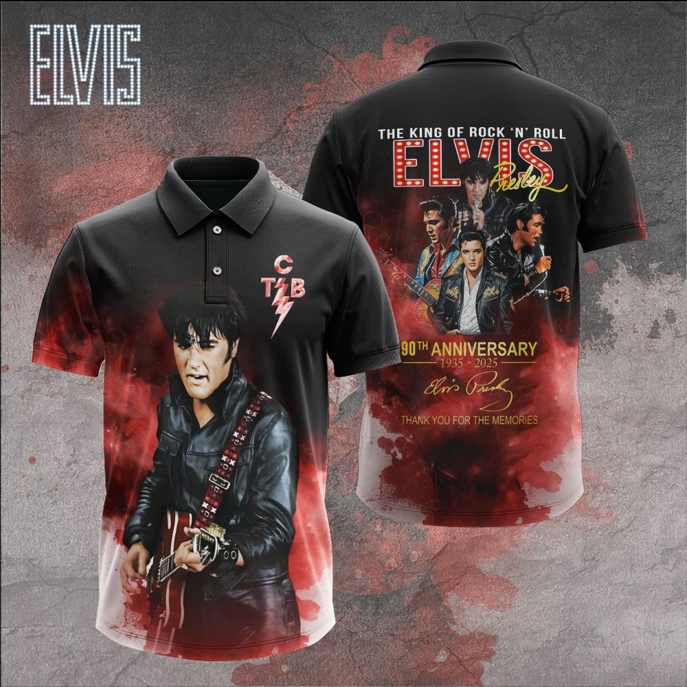Elvis Presley 1935-1977 Album Polo Shirt