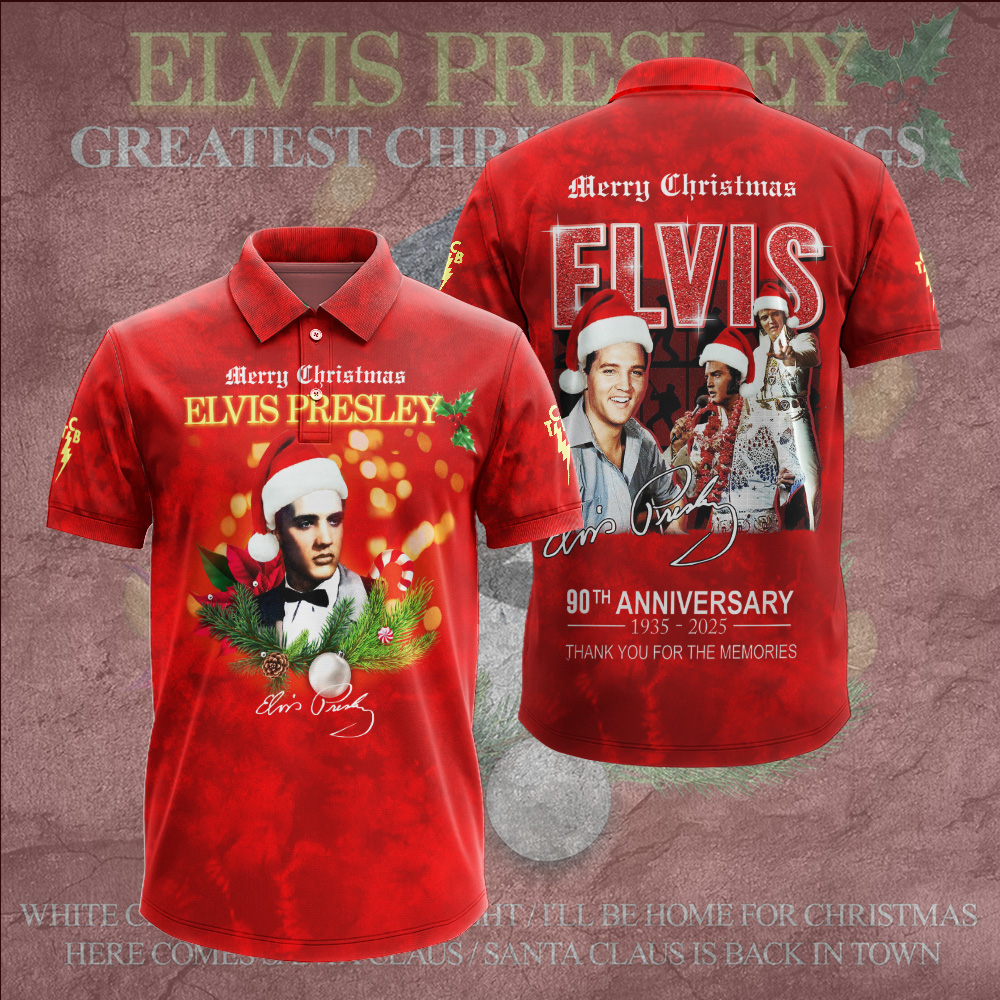 Elvis Presley Rock And Roll Recording Studio Polo Shirt