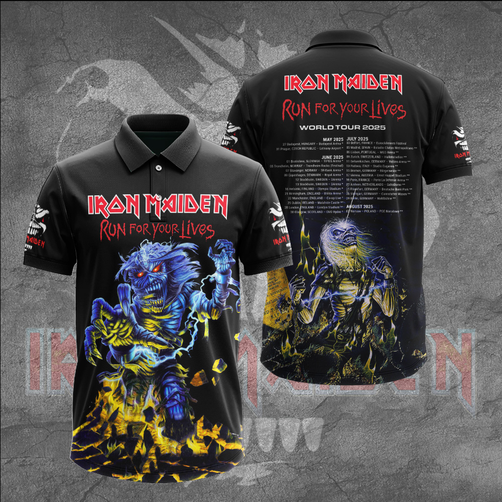 Iron Maiden Iconic Lines 3D Polo Shirt
