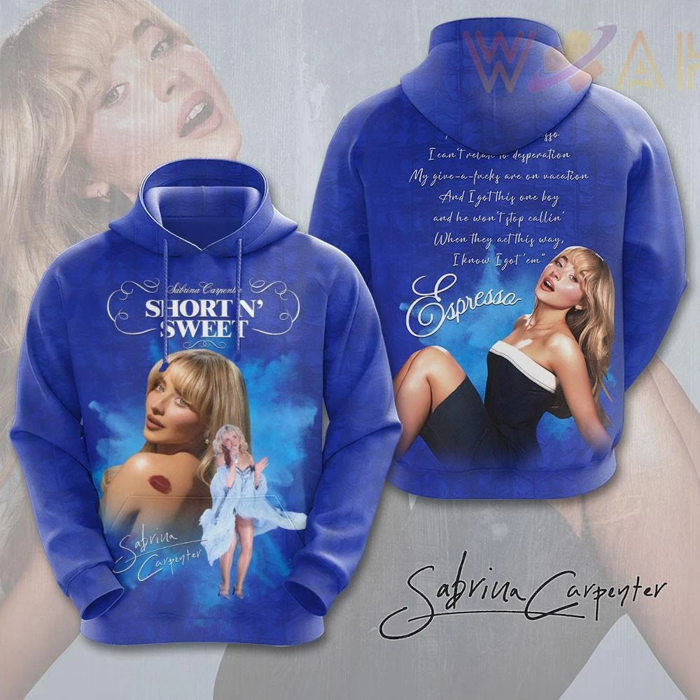 Sabrina Carpenter Short N Sweet Tour All Over Print Hoodie