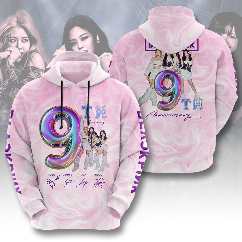 Blackpink 3D Hoodie Pink