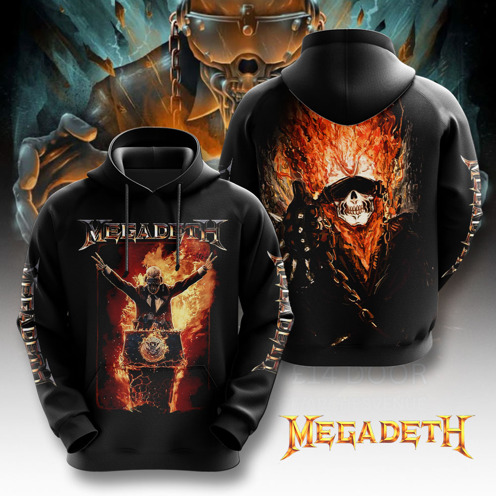 Megadeth Tour Band 3D Hoodie