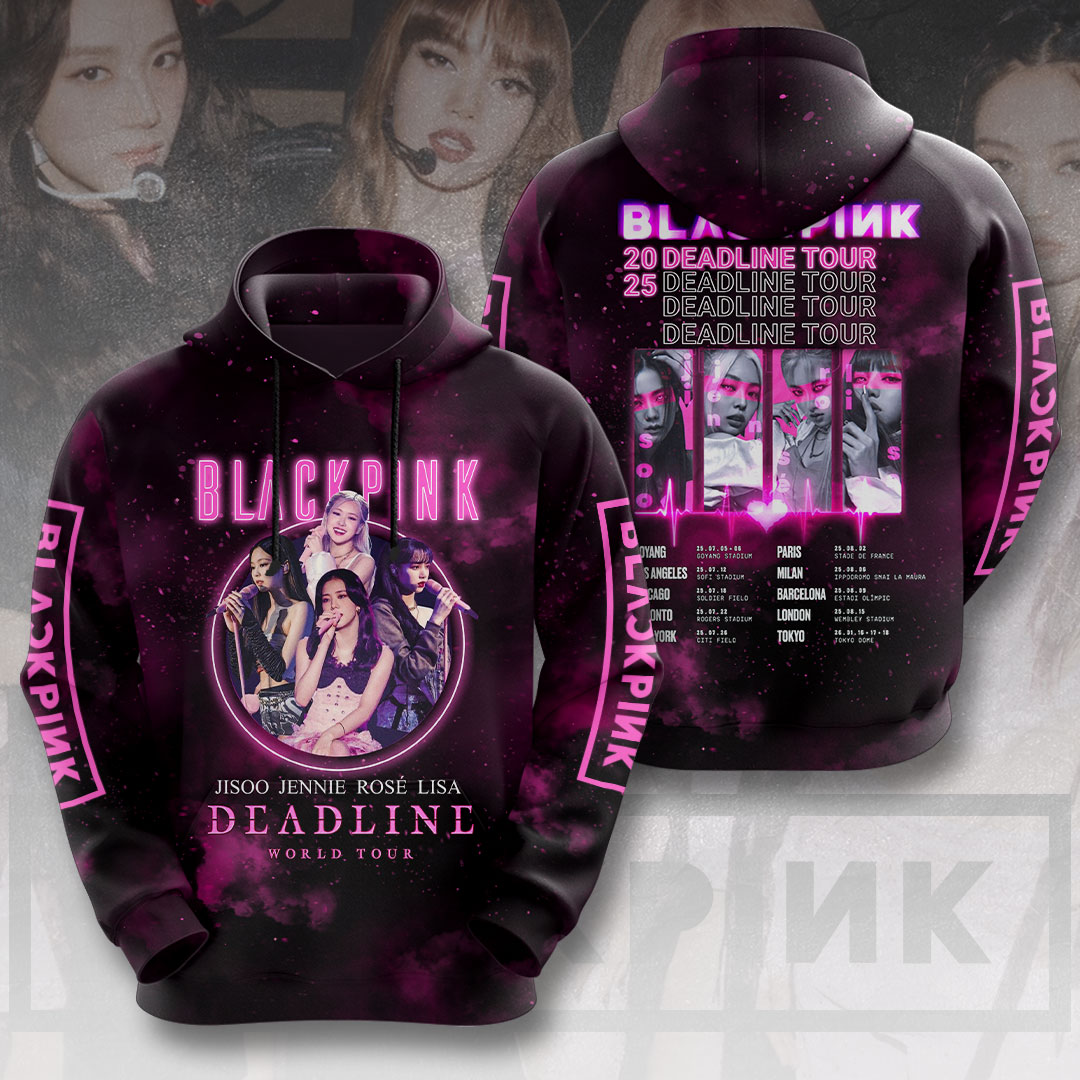 Blackpink 2025 World Tour Deadline Purple Galaxy Hoodie