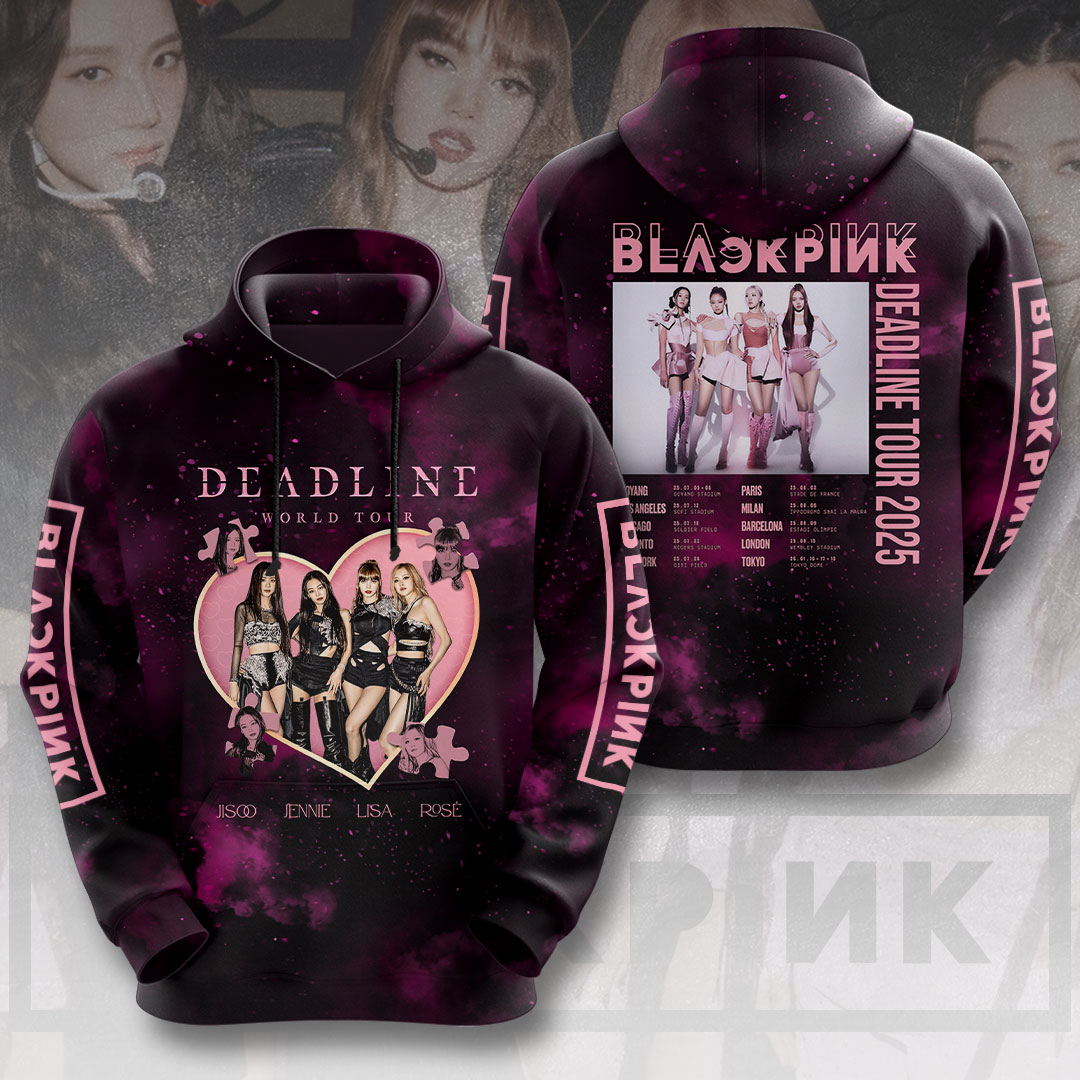 Blackpink Deadline Tour Poster Hoodie Signature Stage Pose