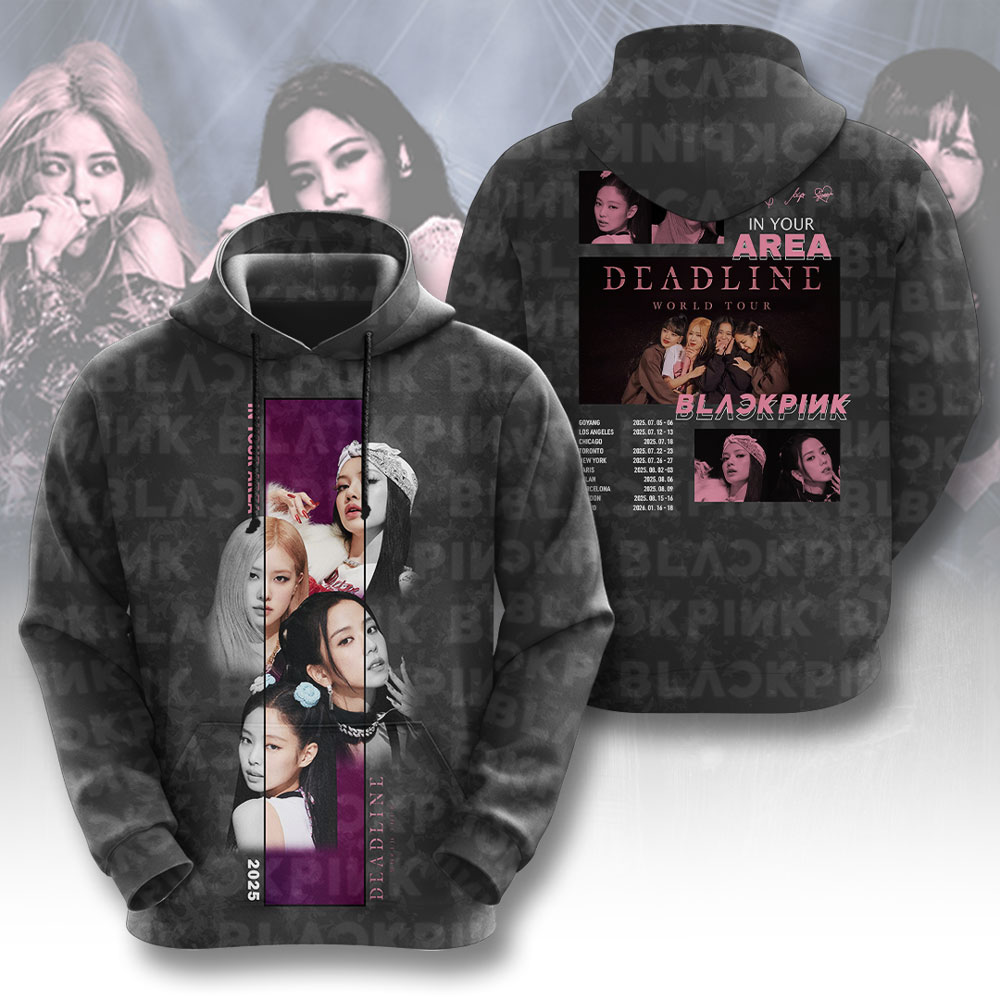 Blackpink Music Hoodie Grey