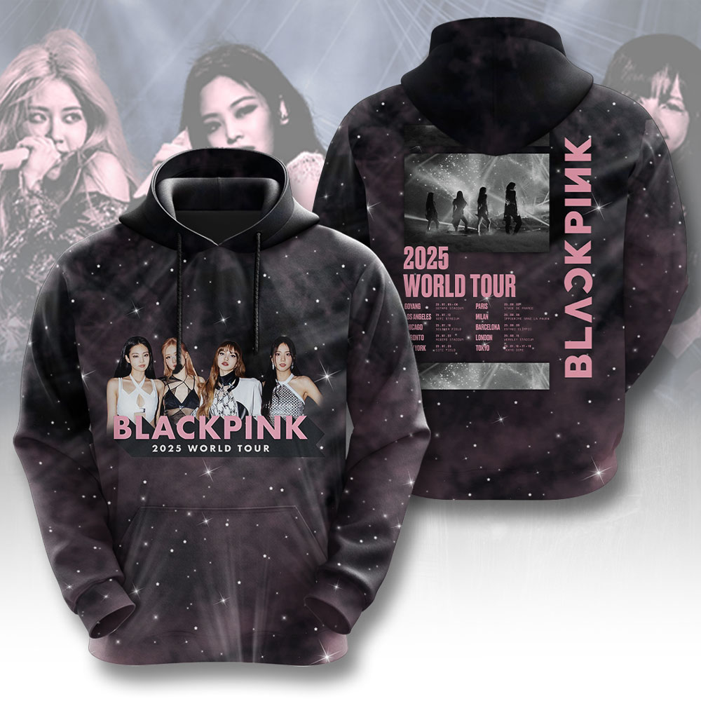 Blackpink 2025 World Tour Hoodie Galaxy Dot Effect